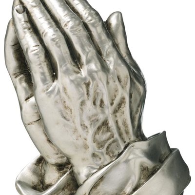 Praying Hands Silver Life Corners (set of 4)